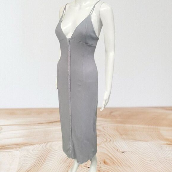 Intimately Free People Lilac Button Front Spaghetti Strap Dress - Picture 3 of 9